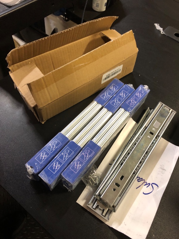 Photo 1 of 10 inch Drawer Slides 4 Pairs (8pcs) Soft Self Close Full Extension Ball Bearing Drawer Slides 3 fold Full Stretch Side Mount Drawer Slides 100 LB Capacity Drawer Slide 10" Silver