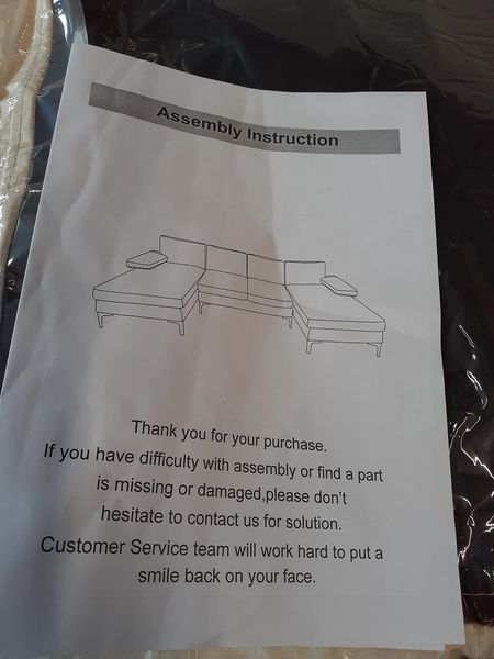 Photo 2 of  Convertible Sectional Sofa Couch 4 Seat Set for Living Room U Shaped Modern Fabric Modular Sleeper with Double Chaise Memory Foam Grey Home Kitchen A1HcQ7HcO5L m media amazon images I |||
Attach legs Q to the seat A Attach legs Q to the RSF seat B and LS