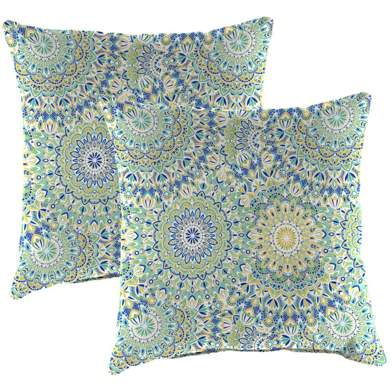 Photo 1 of 
Jordan Manufacturing
16 in. L x 16 in. W x 4 in. T Outdoor Throw Pillow in Alonzo Fresco (2-Pack)