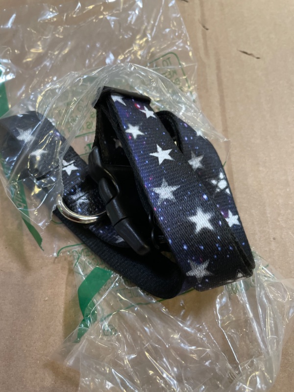 Photo 2 of Buckle-Down Glowing Stars in Space Black/Purple/White Martingale Dog Collar, 1" Wide-Fits 15-26" Neck-Large