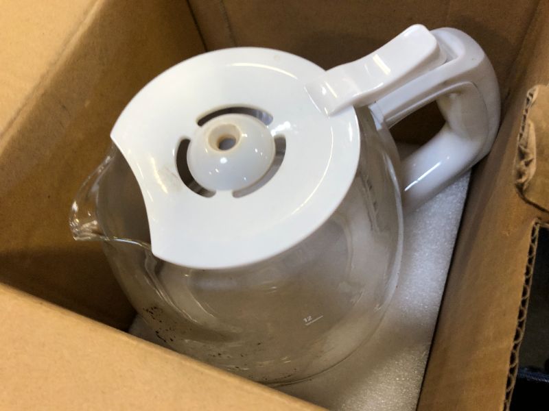 Photo 2 of 12-Cup Replacement Coffee Carafe Compatible with Mr. Coffee Coffee maker Pot, Replace Part# PLD12 PLD12-RB Series, WHITE