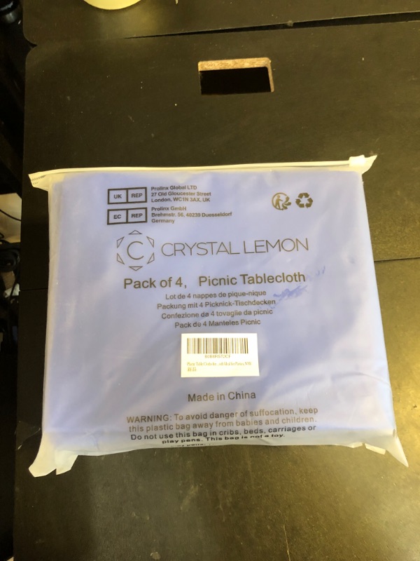Photo 1 of C CRYSTAL LEMON Plastic Table Cloths for Parties Disposable - Pack of 4 Royal Blue Disposable Tablecloth – 54 x 108 Inch Beautiful Rectangle Tablecloth Ideal for Parties, NYE