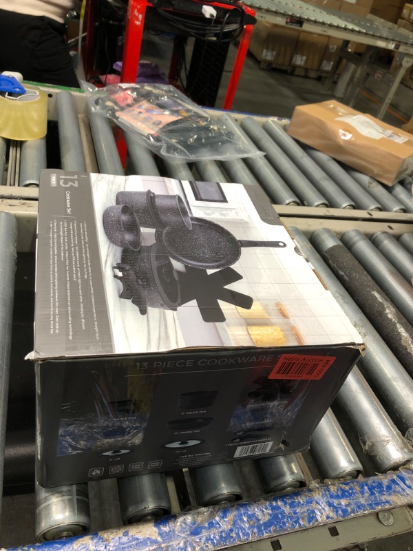 Photo 1 of Country Kitchen Cookware Set with Removable Handle, Oven & RV Safe Pots and Pans Set, Black, Original