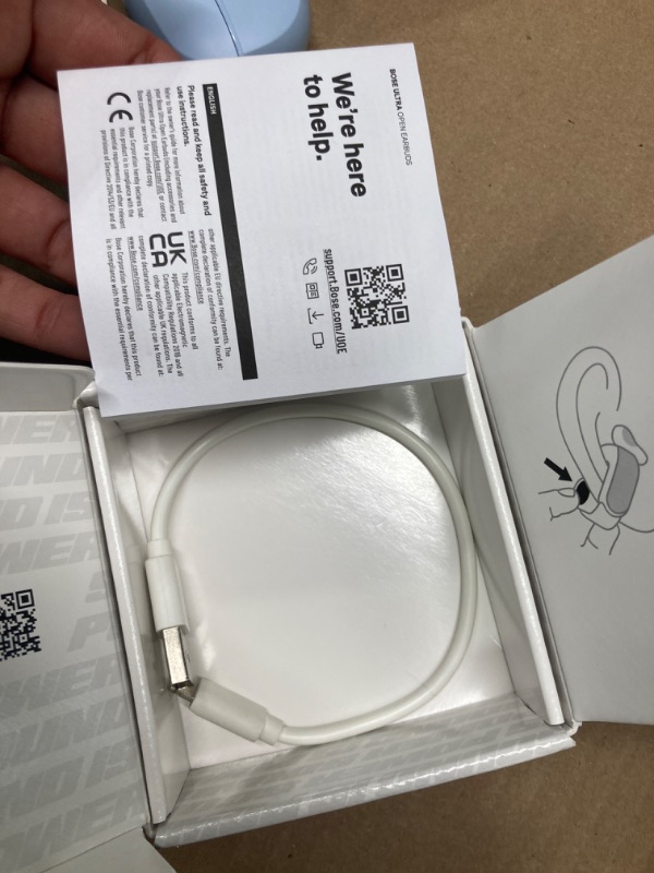 Photo 1 of Bose Ultra Open Earbuds with Immersive Audio, Open Ear Wireless Clip on Earbuds for Comfort, OpenAudio for Awareness, Up to 48 Hours of Battery Life, Moonstone Blue