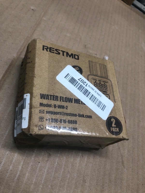 Photo 1 of [2 Pack] RESTMO Heavy Duty Water Flow Meter, Pure Brass Inlet | Metal Thread | 4 Measure Modes | Display Gallon/Liter Usage and Flow Rate | Ideal to Track Outdoor Garden Hose Watering