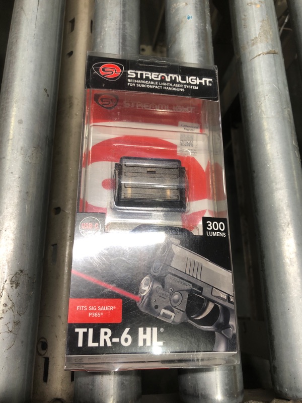 Photo 2 of **FOR PARTS ONLY** Streamlight 69344 TLR-6 HL 300-Lumen Rechargeable Tactical Weapon Light with Integrated Red Laser Designed Exclusively and Solely for Sig Sauer P365/XL Models Only, Black