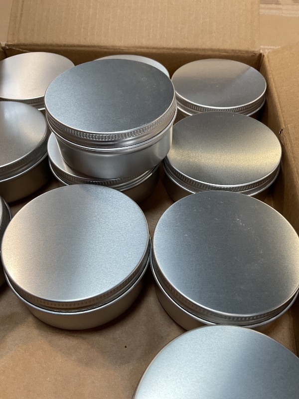 Photo 1 of 36 Metal Screw Top Tins