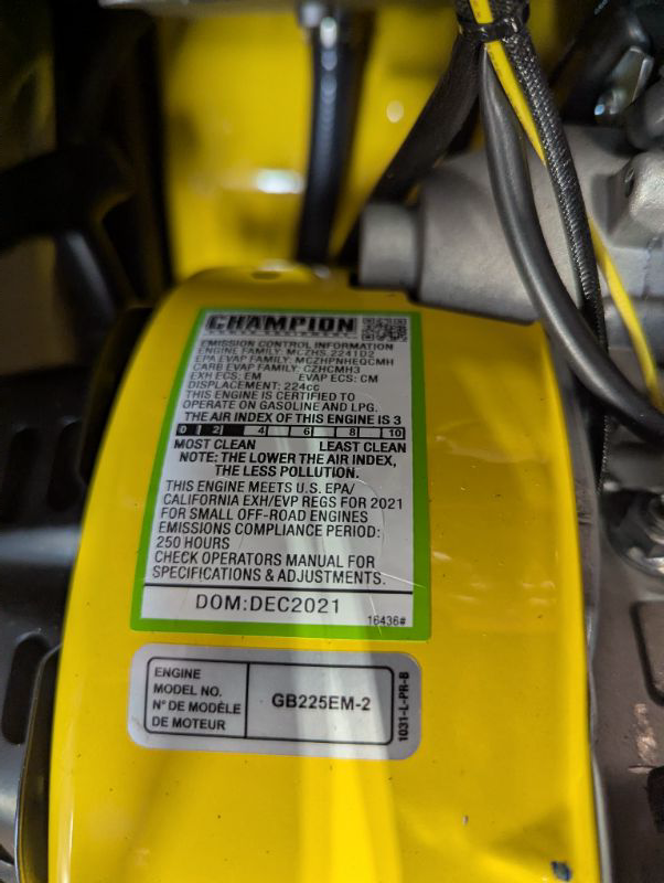 Photo 5 of (Cracked in the front.)  ***************  BE ADVISED************
ampion Power Equipment 4750-Watt Dual Fuel Portable Generator with Electric Start, Wheel Kit