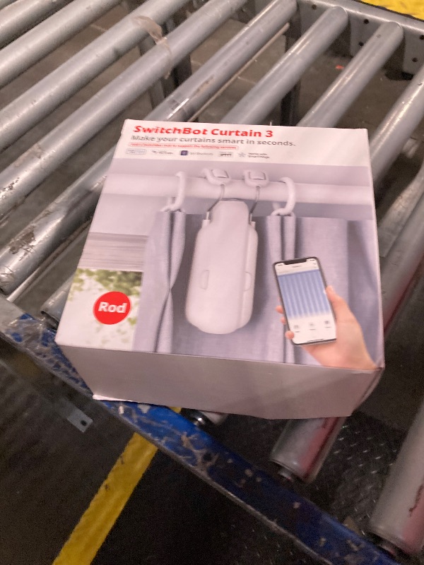 Photo 1 of SwitchBot Automatic Curtain Opener - Bluetooth Remote Control Smart Curtain with App/Timer, Upgraded High-Performance Motor, Add SwitchBot Hub to Work with Alexa, Google Home, HomeKit (Curtain 3, Rod)
