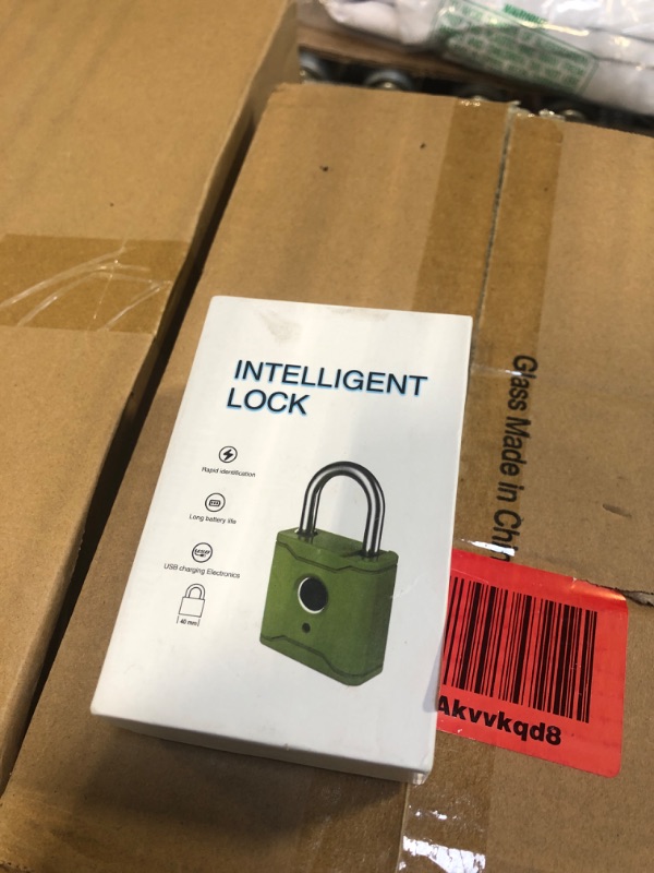 Photo 1 of Fingerprint Padlock, Locker Lock Bluetooth Thumbprint Lock, Smart Padlock, Water Resistant, USB Rechargeable,Suitable for Gym,Outdoor,Warehouse, Sports,Suitcase, Bike, School, Fence and Storage