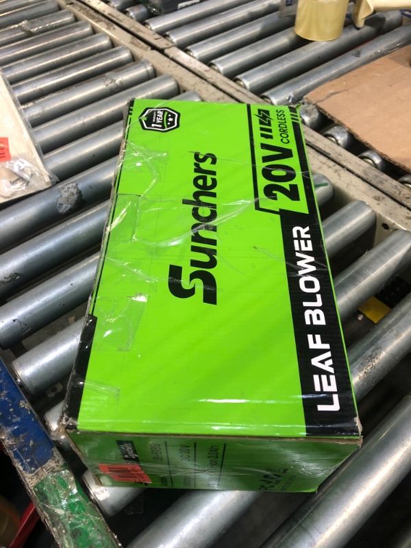 Photo 2 of *MISSING BATTERY AND CHARGER* 20V Leaf Blower Cordless with 2 Battery and Charger, 135MPH 175CFM High Speed Leaf Blower with 2 Tubes, Electric Leaf Cleaner, Lightweight Handheld Small Blower for Patio, Garden, House, Depot, Green