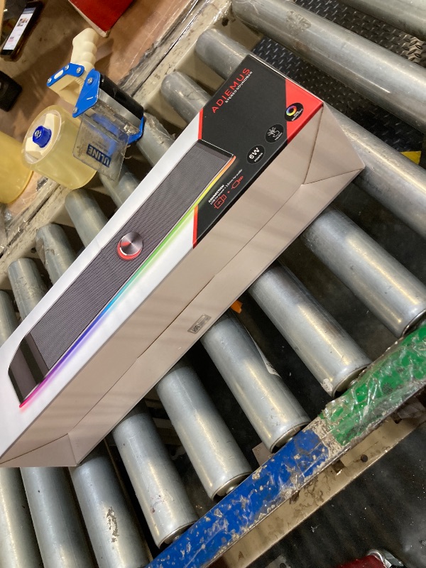 Photo 1 of Redragon GS560 RGB Desktop Soundbar, 2.0 Channel Computer Speaker with Dynamic Lighting Bar Audio-Light Sync/Display, Touch-Control Backlit with Volume Knob, USB Powered w/ 3.5mm Cable, Black