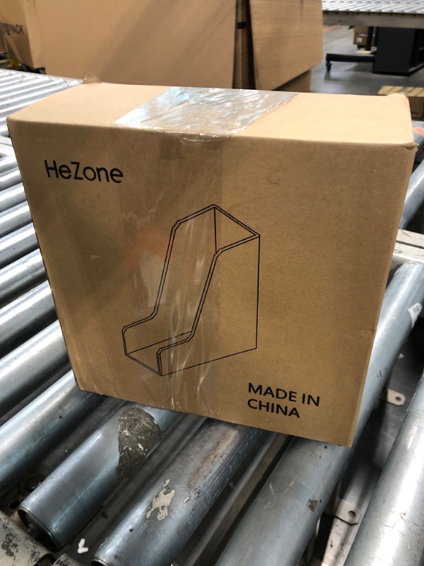 Photo 1 of HeZone Acrylic Magazine Holder Magazine Rack File Holder Desk Organizers and Storage 2-Pack Small Clear Acrylic Vertical Magazine Holder Book Stand for Office Desk…