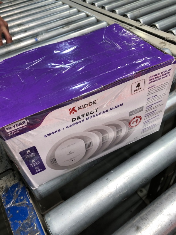 Photo 1 of Kidde  & Carbon Monoxide Detector, 10-Year Battery Powered, LED Warning Light Indicators, 4 Pack