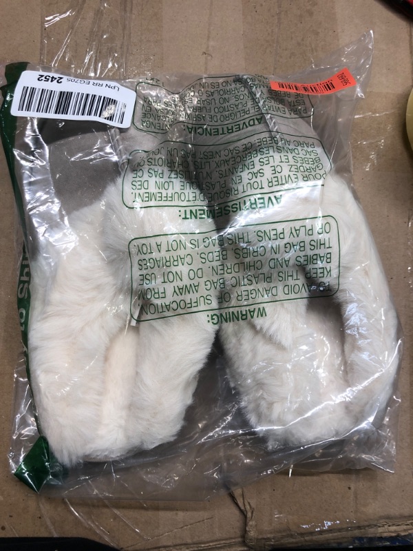 Photo 1 of ***used***Donpapa Womens Slipper with Memory Foam Fluffy Soft Warm Slip On House Slippers Anti-Skid Cozy Plush for Indoor Outdoor Goat Medium 7.5