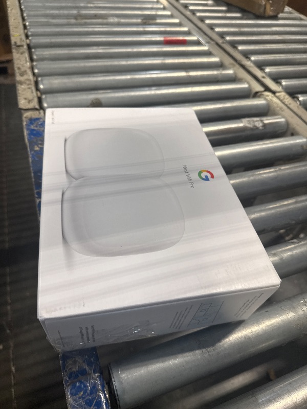 Photo 1 of Google Nest WiFi Pro - Wi-Fi 6E - Reliable Home Wi-Fi System with Fast Speed and Whole Home Coverage - Mesh Router - 2 Pack - Snow