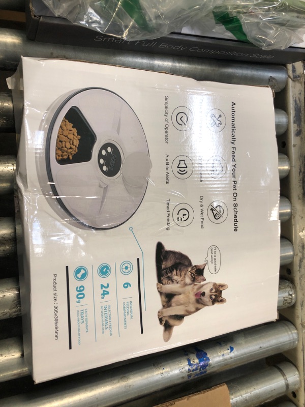 Photo 1 of Automatic Cat Feeder Wet Food/Dry Food, 6 Meal Timed Pet Feeder Easily Programmable &Easy to Clean, Auto Feeder for Cats/Small Dogs