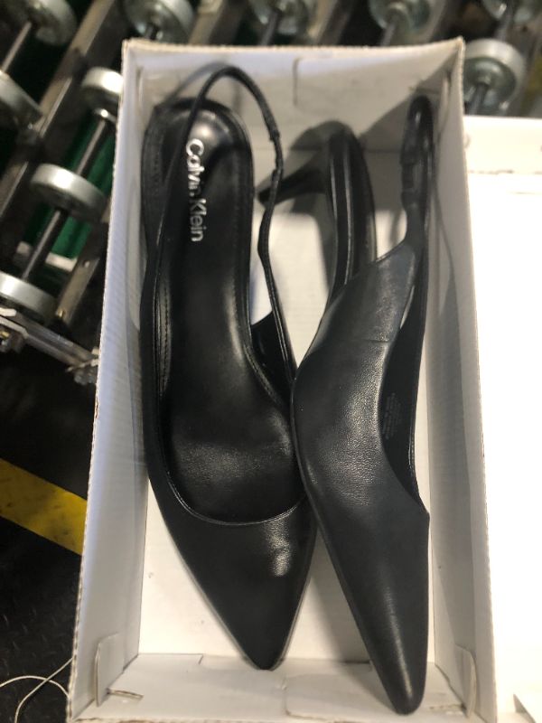 Photo 3 of ***USED***Calvin Klein Women's Dainty Pumps, Black Leather 002, 11