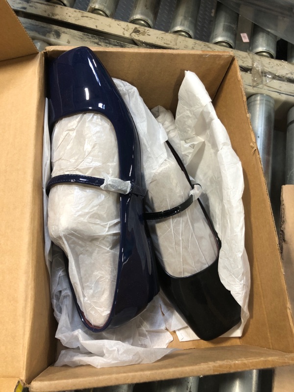 Photo 1 of ****ONE BLUE - ONE BLACK***** Franco Sarto Womens Tinsley Mary Jane Flat Sapphire Blue Patent 12 W