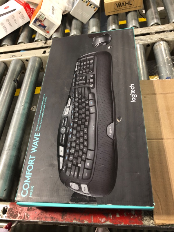 Photo 1 of Logitech MK550 Wireless Wave Keyboard and Mouse Combo - Includes Mouse, Long Battery Life, Ergonomic Design, Black