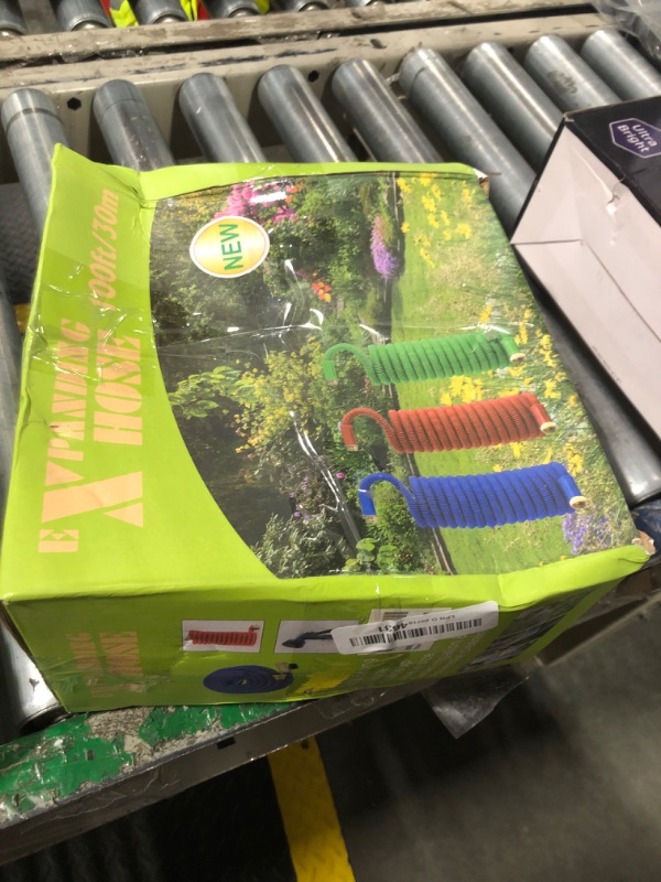 Photo 2 of *HEAVILY USED* 100 FT Expandable Garden Hose - 2024 New Upgrated Heavy Duty Expanding Water Hose with 10 Spray Nozzle - Retractable,Flexible,Durable,Never Kink & Tangle Car Washing Pipe for Yard