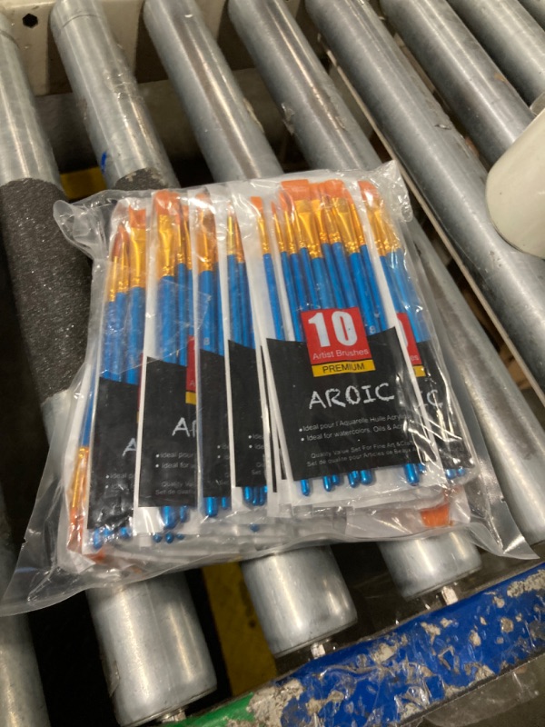 Photo 1 of Acrylic Paint Brush Set, (20 Packs /200 pcs) Nylon Hair Brushes for Oil and Watercolor, Perfect Suit of Art Painting, Best Present for Painting, Blue