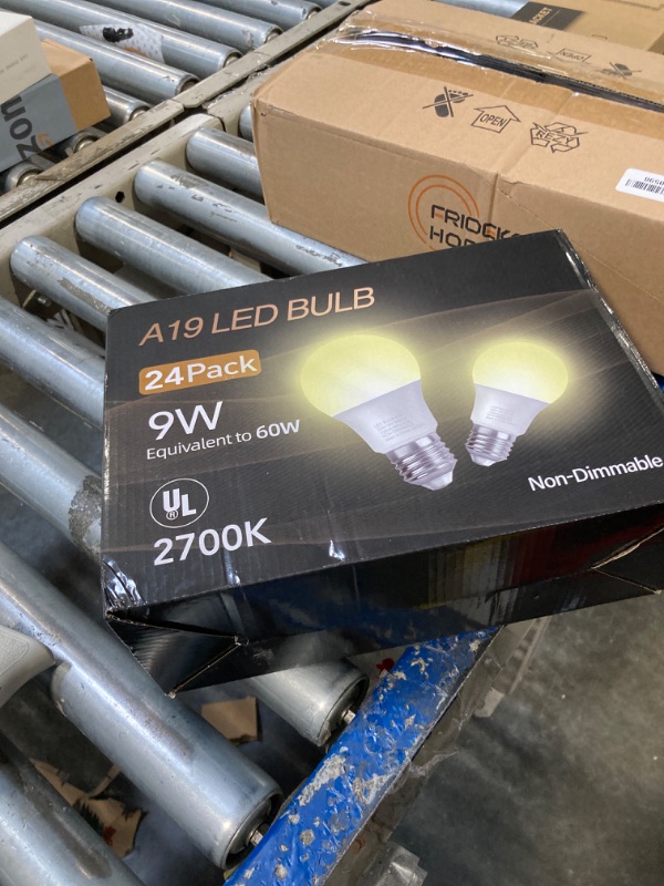 Photo 1 of TJOY 24 Pack A19 LED Light Bulbs Soft Warm White 2700K, 60 Watt Equivalent, Efficient 9W, E26 Standard Base, Non Dimmable Energy Saving Warm Light Lamp Bulb, 800LM 120V, for Home, Bedroom, Living Room