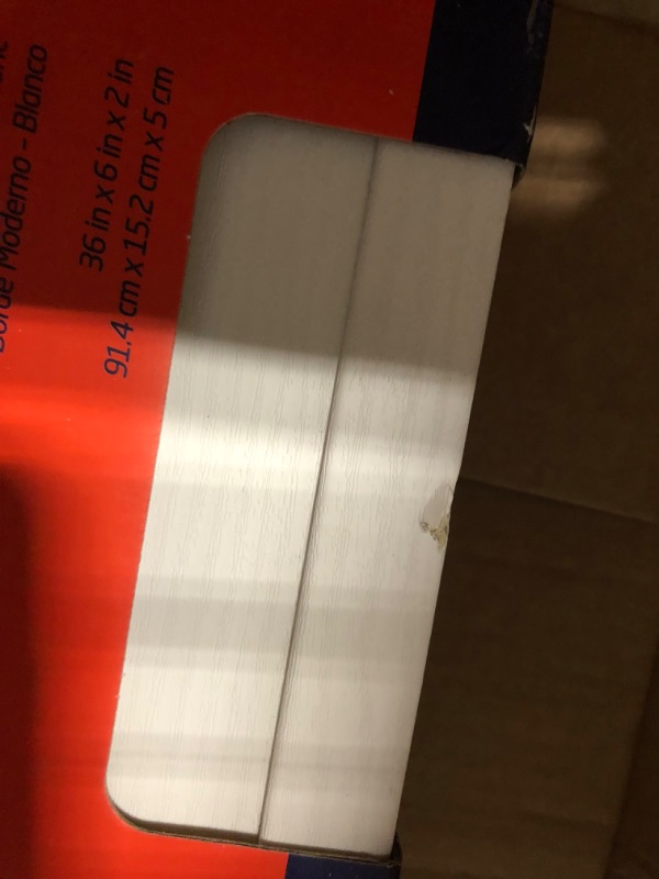 Photo 1 of *MINOR CHIP ON THE SIDE *
High & Mighty 2 in. H X 36 in. W X 6 in. D White Wood Floating Shelf