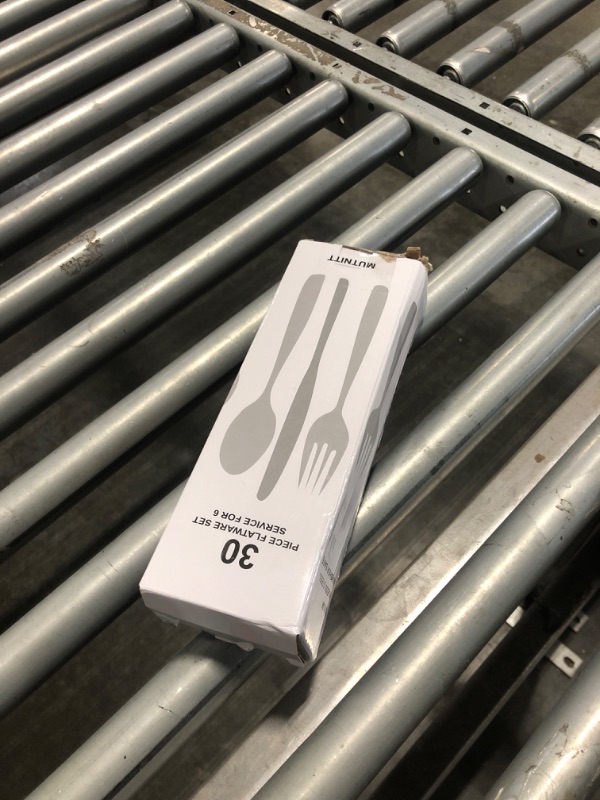 Photo 1 of 30 Piece Silverware Set Service for 6,Premium Stainless Steel Flatware Set,Mirror Polished Cutlery Utensil Set,Durable Home Kitchen Eating Tableware Set,Include Fork Knife Spoon Set,Dishwasher Safe