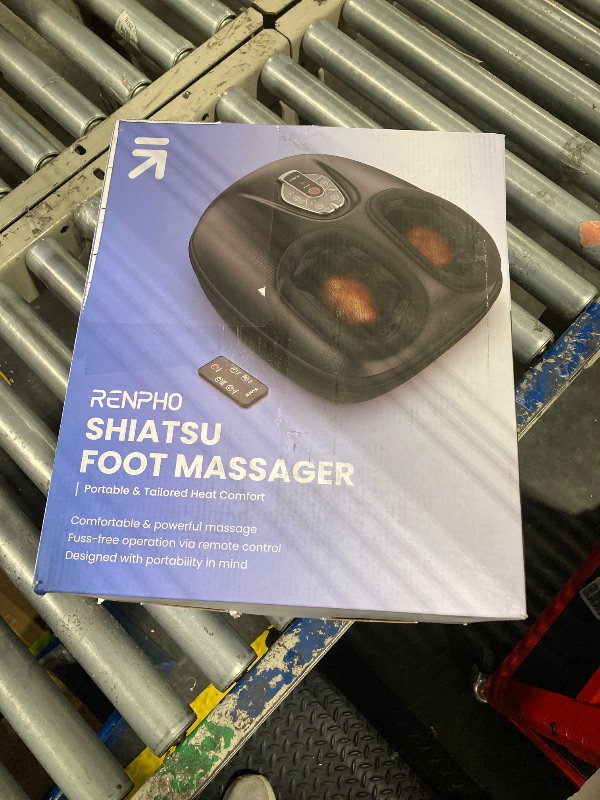 Photo 5 of ***front has a little damage on the surface*** RENPHO Foot Massager Machine with Heat [2025 Upgraded], FSA HSA Eligible Foot Massager, Valentines Day Gifts for Women Men Mom, 3 Heat Levels, Wireless Control Shiatsu Foot Massager, True Foot Massage