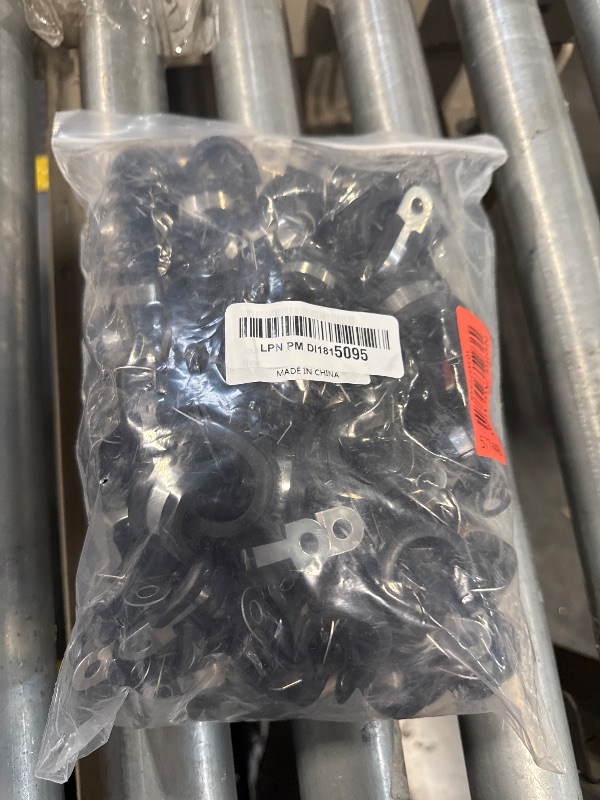 Photo 1 of OURU 100PCS Cable Clamps 3/4 Inch 304 Stainless Steel Cable Clamps Rubber Coated Cushioned Insulated Cable Clamp,Automotive Wire Clamps,Pipe Clamps,Metal Clamp for Tube,Wire Cord Installation(19mm)