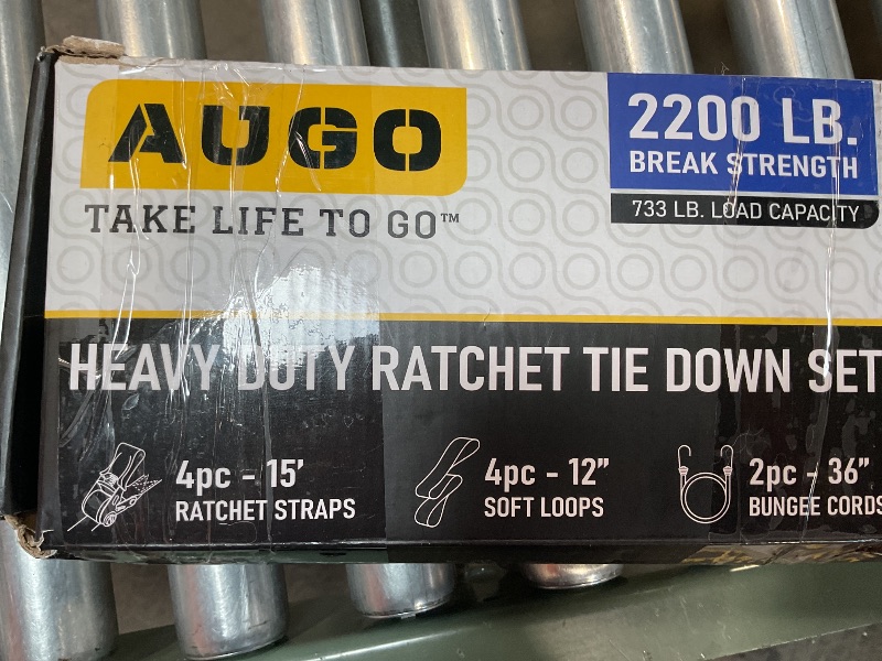 Photo 1 of AUGO Heavy Duty Ratchet Tie Down Set 2200lb Break Strength 