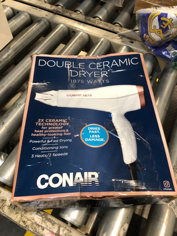 Photo 2 of Conair Double Ceramic Hair Dryer | Blow Dryer with Ionic Conditioning | Includes Concentrator