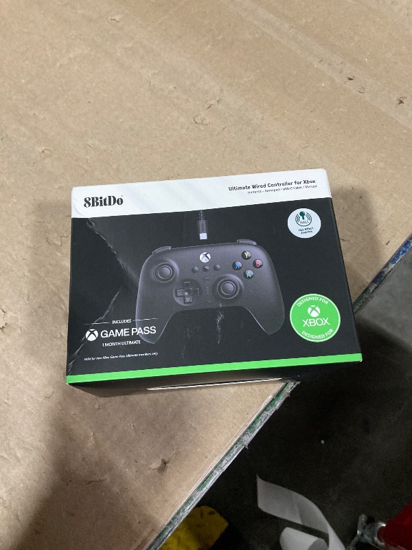 Photo 1 of 8Bitdo Ultimate Wired Controller for Xbox Series X|S, Xbox One and Windows, Hall Effect Joystick Update, PC Gaming Gamepad with Back Buttons, Trigger Vibration - Officially Licensed (Black)