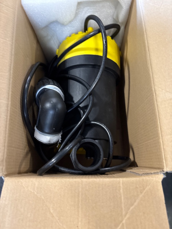 Photo 1 of **MISSING PIECES***QIOMALA 1 HP Automatic Submersible Water Pump, 3450 GPH Sump Pump Submersible Utility Pump with 3/4" Garden Hose Check Valve Adapter, High Flow Water Removal for Pool Draining Flooded Basement 