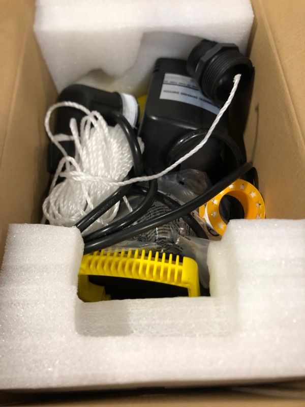 Photo 1 of **MISSING PIECES***QIOMALA 1 HP Automatic Submersible Water Pump, 3450 GPH Sump Pump Submersible Utility Pump with 3/4" Garden Hose Check Valve Adapter, High Flow Water Removal for Pool Draining Flooded Basement 