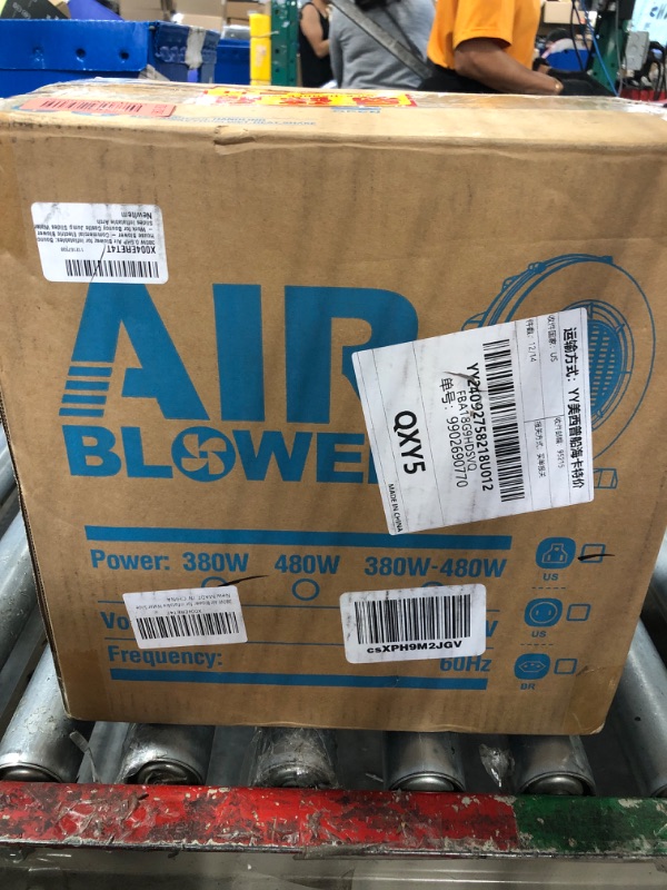 Photo 2 of 380W 0.5HP Air Blower for Inflatables: Bounce House Blower - Commercial Electric Blower - Work for Bouncy Castle Jump Slides Water Slides Inflatable Arch