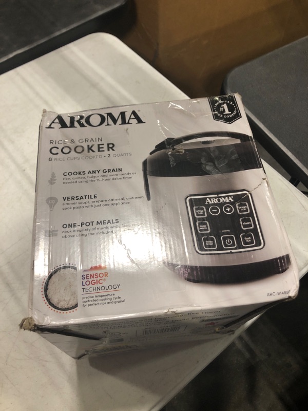 Photo 2 of AROMA Digital Rice Cooker, 4-Cup (Uncooked) / 8-Cup (Cooked), Steamer, Grain Cooker, Multicooker, 2 Qt, Stainless Steel Exterior, ARC-914SBD