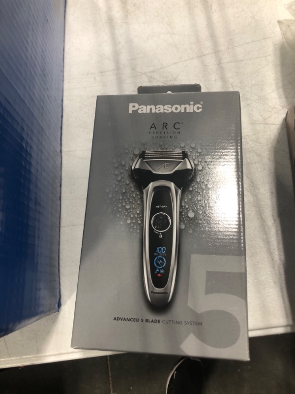 Photo 2 of Panasonic ARC5 Electric Razor for Men with Pop-Up Trimmer, Wet/Dry 5-Blade Electric Shaver with Intelligent Shave Sensor and Multi-Flex Pivoting Head – ES-LV65-S (Silver)