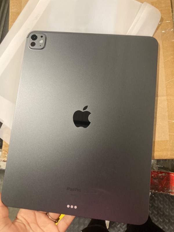 Photo 1 of Apple iPad Pro 13-Inch (M4): Built for Apple Intelligence, Ultra Retina XDR Display, 256GB, 12MP Front/Back Camera, LiDAR Scanner, Wi-Fi 6E, Face ID, All-Day Battery Life — Space Black