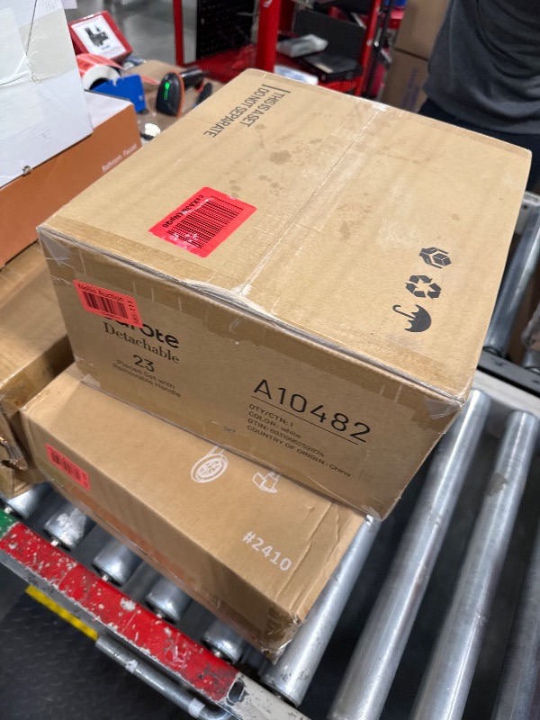 Photo 1 of CAROTE 23pcs Pots and Pans Set Non Stick, Cookware Sets, Kitchen Set, Oven/Dishwasher/Fridge Safe, Space Saving Pots Set, Nonstick Set with Versatile Detachable Handle, Induction RV Set, Cream