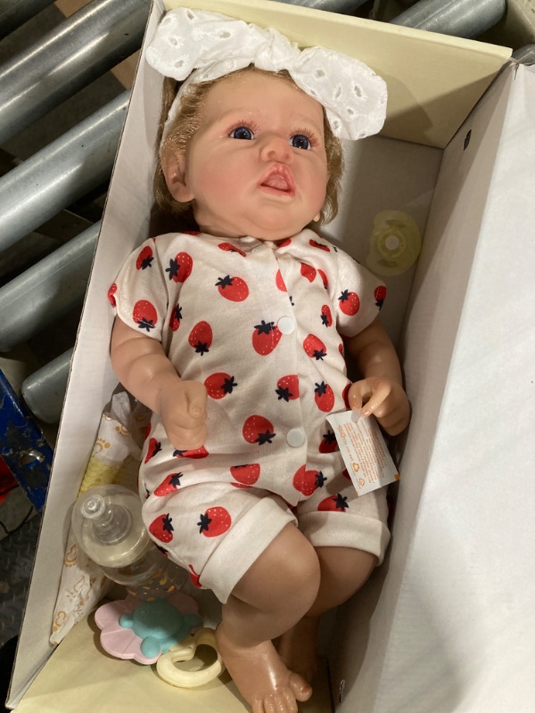 Photo 3 of BABESIDE Lifelike Reborn Baby Dolls, 20-Inch Realistic-Newborn Baby Dolls Girl Soft Cloth Body Real Life Baby Dolls for Kids Age 3 4 5 6 7 8 9 + & Collection