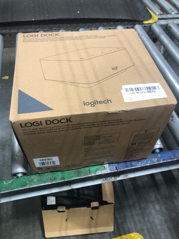 Photo 1 of Logitech - Logi Dock, All-in-One USB C Laptop Docking Station, Speakerphone, Noise Canceling Mics, Bluetooth, HDMI, for Windows/macOS, Certified for Zoom, Google Meet, Google Voice - Graphite