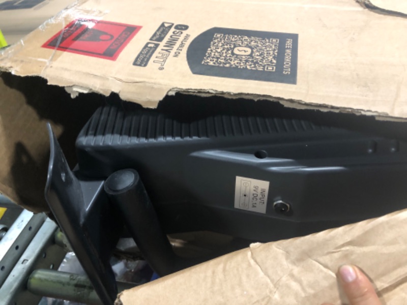 Photo 1 of Sunny Health & Fitness Electromagnetic Recumbent Cross Trainer Exercise Elliptical Bike w/ Arm Exercisers, Easy Access Seat & Exclusive SunnyFit® App Enhanced Bluetooth Connectivity - SF-RBE4886SMART