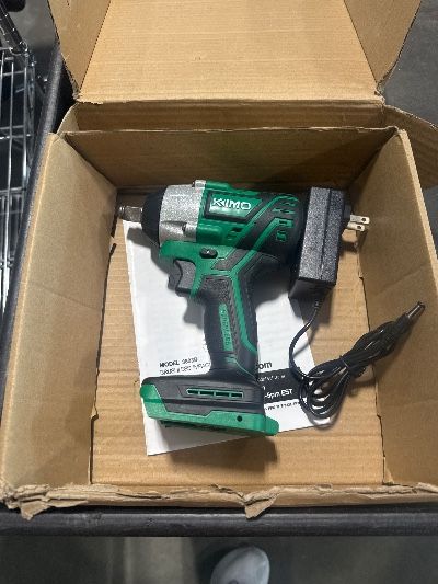 Photo 3 of ***MISSING BATTERY AND SOCKETS***KIMO Cordless Impact Wrench 1/2 Inch, Impact Wrench Kit w/Premium Brake Stop Charger