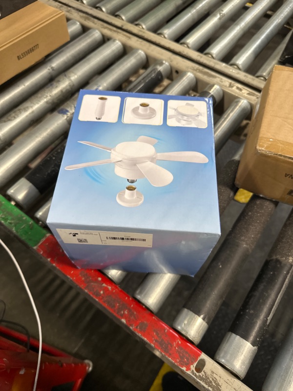 Photo 1 of 16 Inch Socket Fan Lights with E26/E27 Base: Socket Ceiling Fan with Remote & App Contro Screw into Small Ceiling Fan Light with 6 Speeds 3 Color Dimmable for Bedroom Living Room Kitchen Home Garage