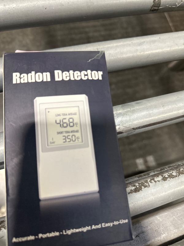 Photo 1 of Radon Detector for Home, Allows Short and Long Term Monitoring of Radon Levels in The Air, Dual use for Hanging and Tabletop Placement, US Version-Pci/L,Radon Detector,Home Radon (White)