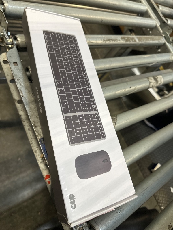 Photo 1 of Wireless Bluetooth Keyboard and Mouse for Mac, Multi-Device Rechargeable Slim Keyboard and Mouse Stainless Steel Full Size, Compatible with MacBook Pro/Air, iPad, iMac - Space Gray