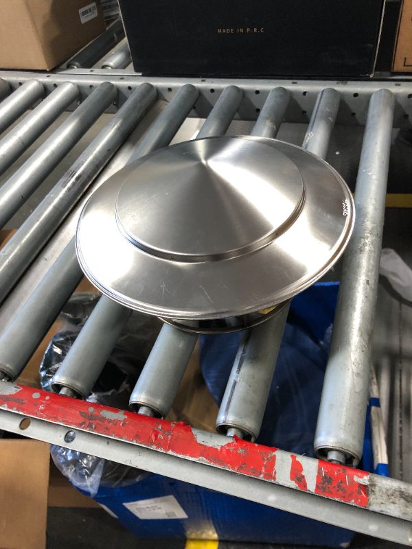 Photo 2 of Antrader 6.3 Inch Cone Top Chimney Cap, Round Chimney Cap Chimney Cover Cap Chimney Cover Outside Roof Silver Fireplace Screen Cover Exterior Stove Pipe Topper