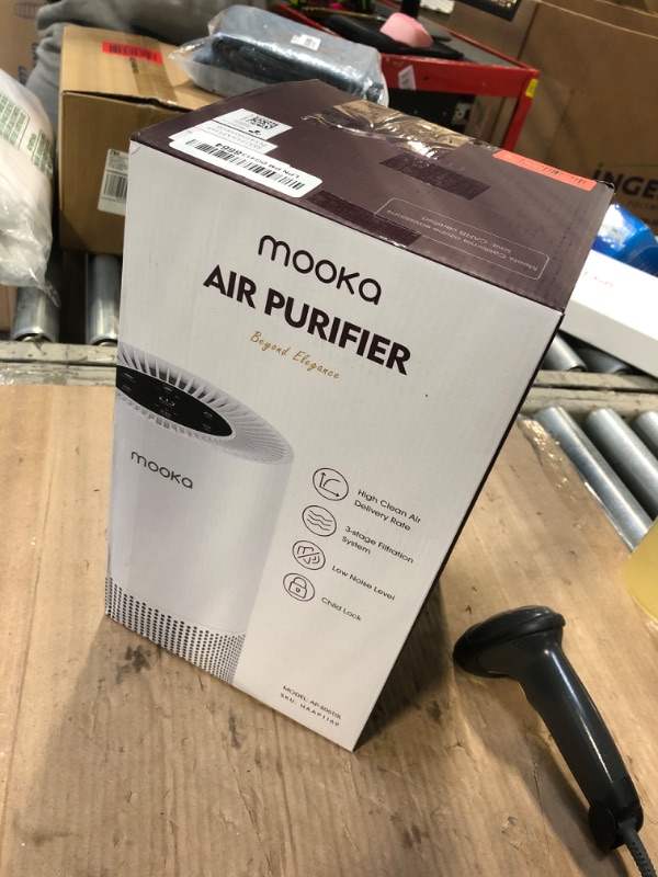 Photo 2 of Air Purifiers for Home Large Rooms up to 1200ft², MOOKA H13 True HEPA Air Purifier for Bedroom Pets with Fragrance Sponge, Timer, Air Filter Cleaner for Smoke, Odor, Dander, Pollen (White)